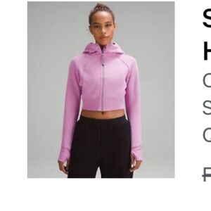 Lululemon Scuba full zip cropped hoodie